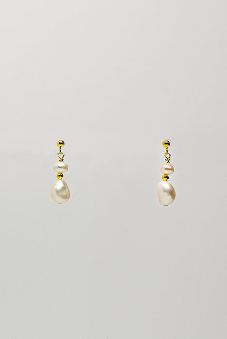 Double Pearl Baroque earrings